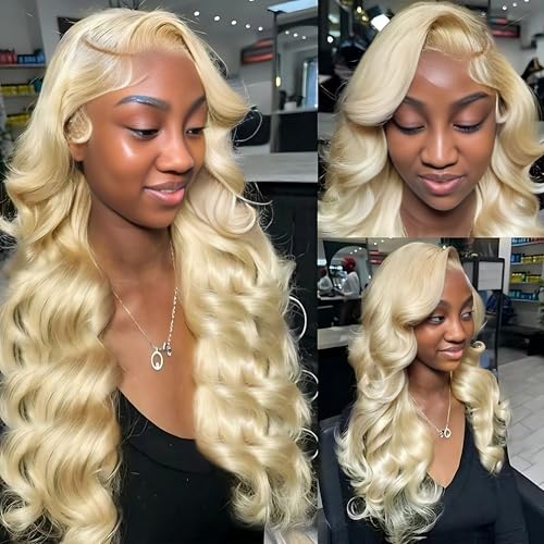 613 13x6 Lace Front Wig Human Hair Blonde Wig Human Hair 200% Density Transparent Lace Front Wigs Human Hair 613 HD Lace Frontal Wig for Women 26 Inch