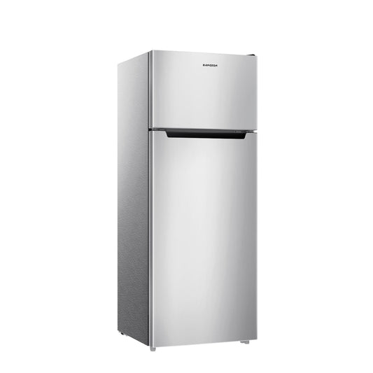 BANGSON 7.7 Cu.Ft Refrigerator with Freezer, Apartment Size Fridge with Top Freezer, for Apartment, Office, Kitchen and Garage, Stainless Steel, Silver