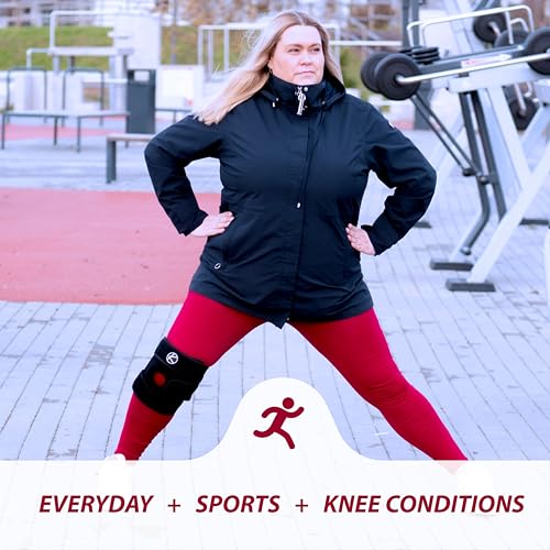 KARM Plus Size Knee Brace for Women & Men Plus Size - Adjustable Copper Knee Support Brace for Meniscus Tear, Arthritis Pain, Compression with Side Stabilizers - Obese People (XL/XXL/3XL)