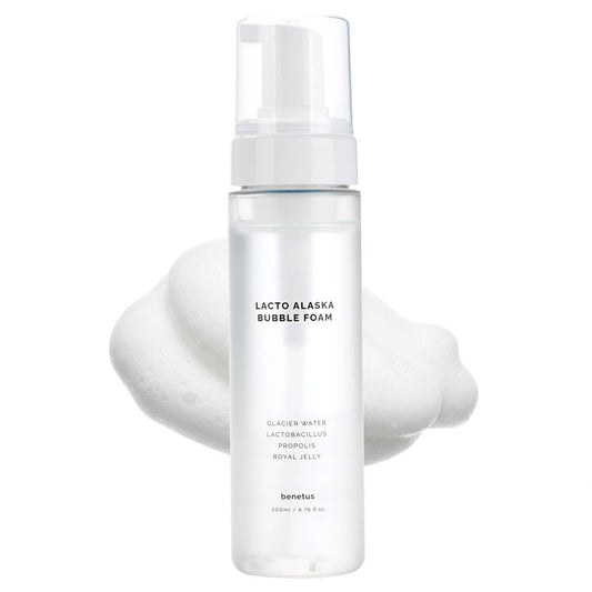 KSBC BENETUS Lacto Alaska Bubble Foam, Facial Cleanser, Face Wash, Moisture Balance, for Sensitive Skin Korean Skincare 200ml