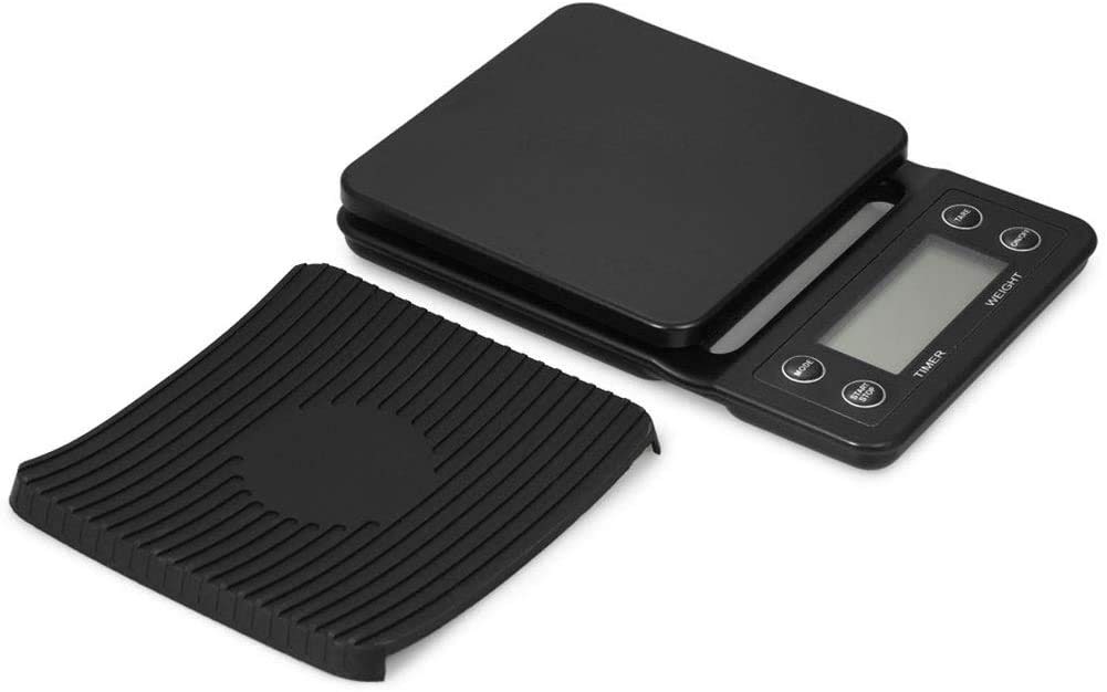 XAWSOP Electronic Scale Digital Kitchen Scale, High Precision with Thermometer Timer Tare LCD Display Instant Read Anti-Slip, Suitable for Kitchen,