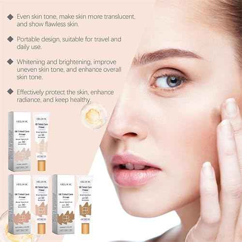 BB Tinted Moisturizer SPF 30, Full Coverage Light-Medium Skin Color Light Hydrating & Smoothing. (natural color)