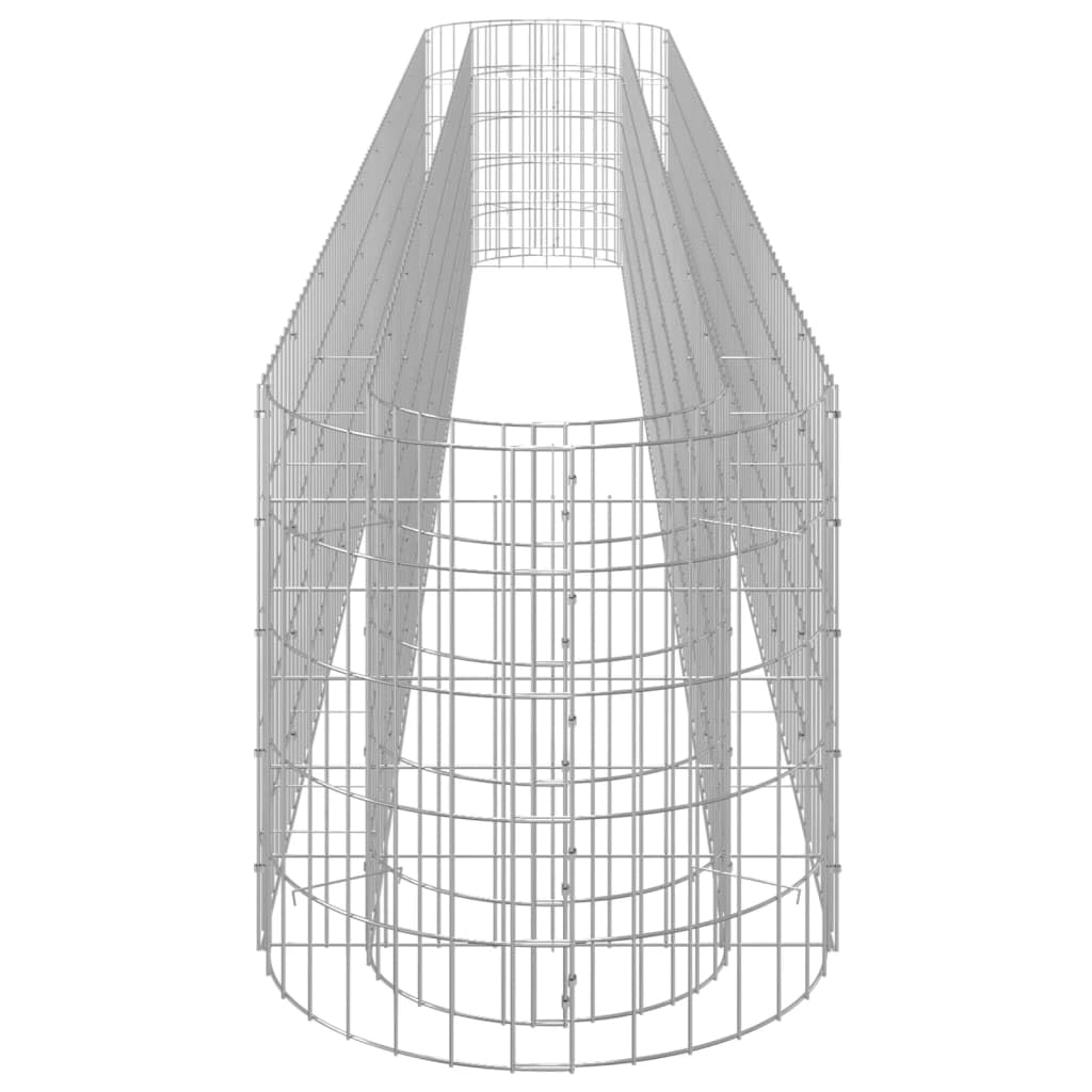 Logeirevo Gabion Raised Bed, Galvanized Iron Gabion Cages Basket, Garden Outdoor Flower Box Planter, Plant Above Ground Garden Boxes, 157.5"x19.7"x19.7",-1215