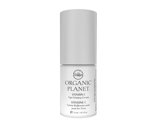 ORGANIC PLANET Vitamin C Eye Firming Cream with Hyaluronic Acid & Collagen - Anti-Aging Eye Cream for Dark Circles, Puffiness, and Wrinkles - USDA Organic - .5 oz