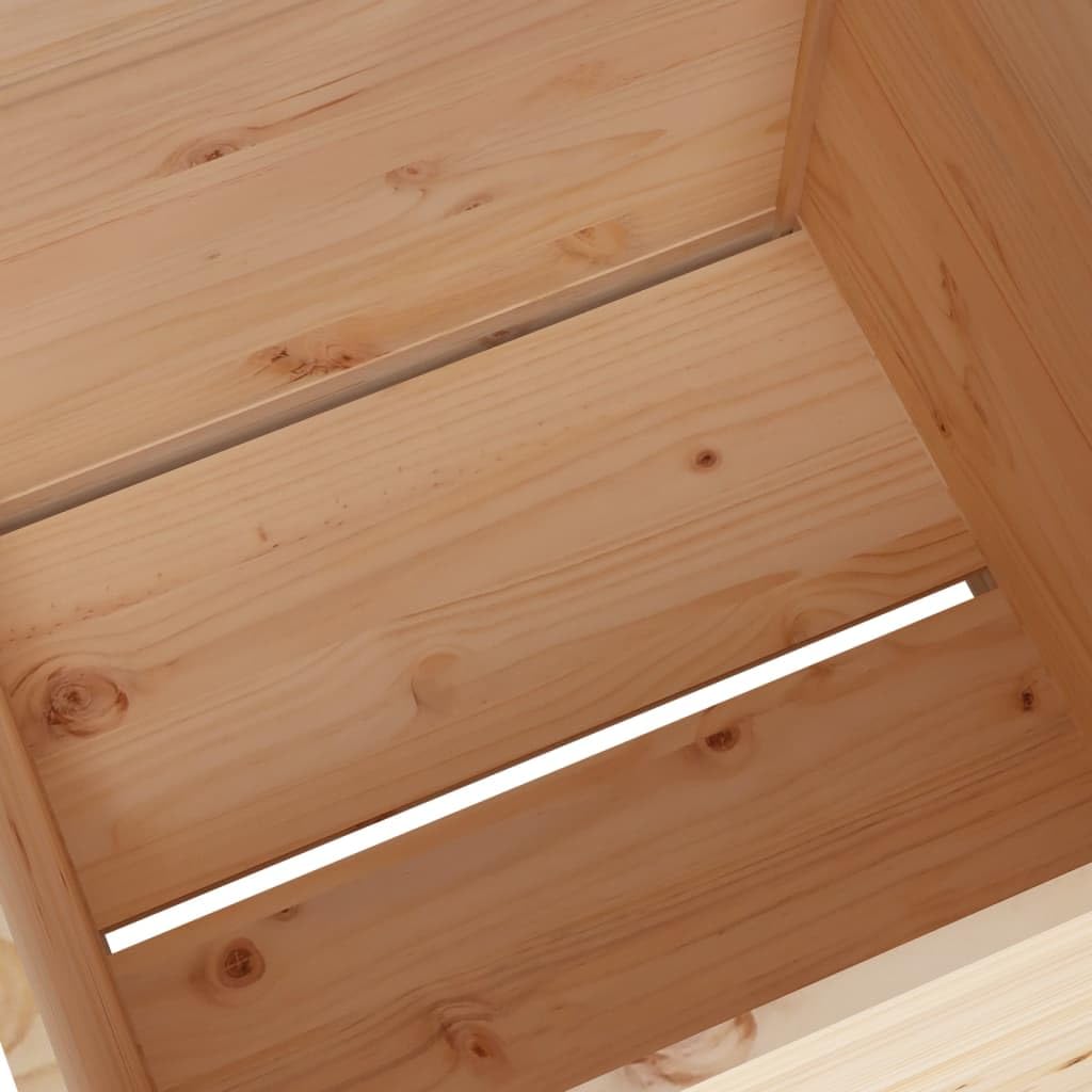 Coespram Solid Pine Large Outdoor Planter 27.6 in Square Rustic Raised Garden Box for Patio Balcony Porch Herb Flower Vegetable Tree