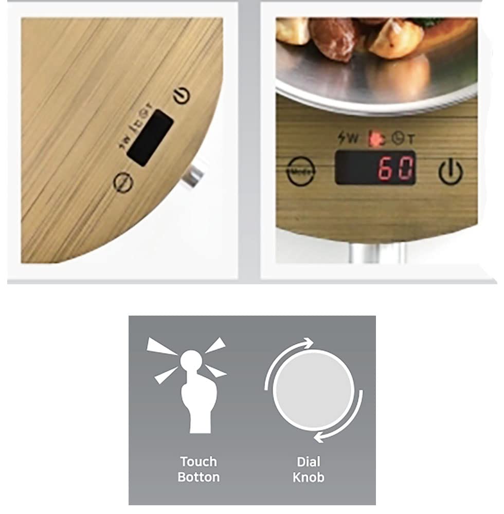 LP Living Plus 1800W Induction Cooktop Countertop Burner, 3 Hour Max Timer