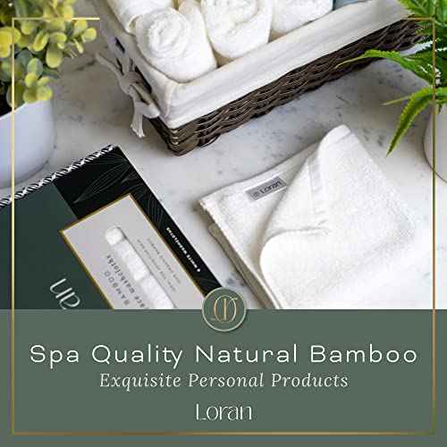 White Washcloths Set of 6 Soft Facial Cloths 10¡± x 10¡± 100% Viscose Derived from Bamboo Spa-Like Feel Silky Face Cloth for Skin Cleansing