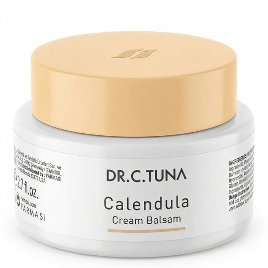 FARMASi Dr. C. Tuna Calendula Cream Balsam, Rich Moisturizing Cream for Dry and Sensitive Skin, with Calendula and Botanical Oils, Soothes and Softens Face and Body, 2.7 fl oz