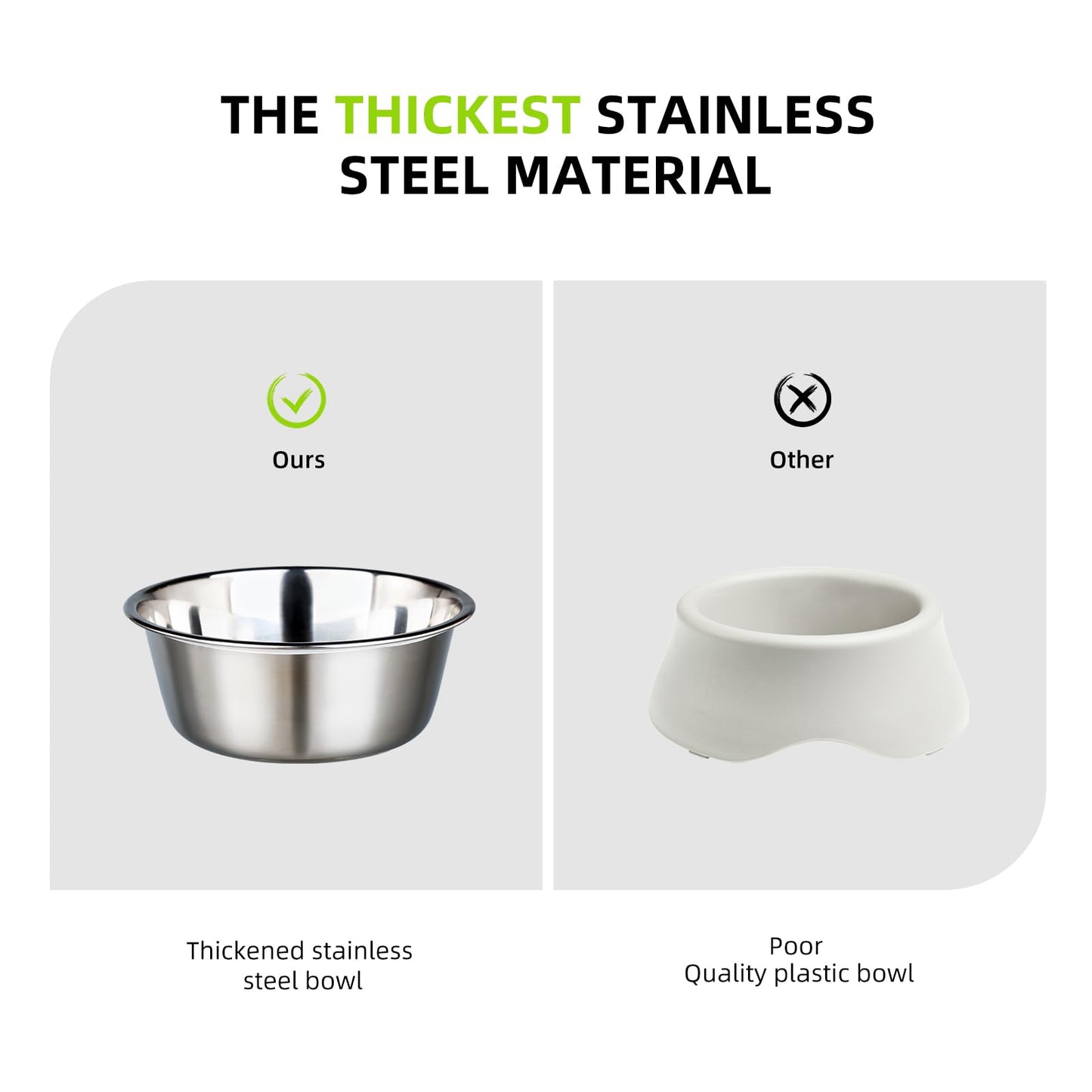 Elevated Dog Bowls with Stainless Steel Bowl, Prevention of Vertebrae Disease Dog Food Bowl, Non-Slip and High Capacity Pet Bowls Crackle Design M/2 Cup