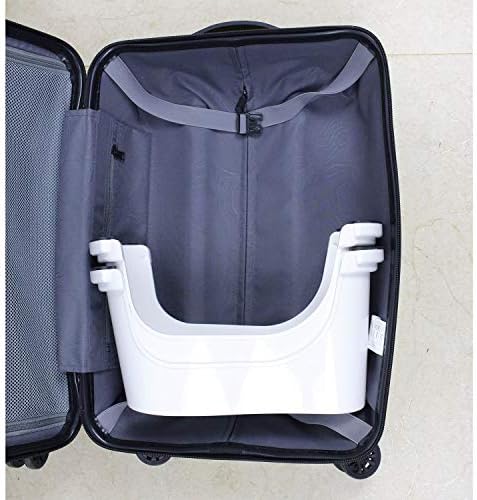 EVRON Toilet Stool 7" Bathroom Squatting Poop Stool for Potty Assistance,Portable Plastic Potty Stool for Adults,Space Saving Storage,Flexible Distance Adjustment Stackable Design(White 1 Pairs)