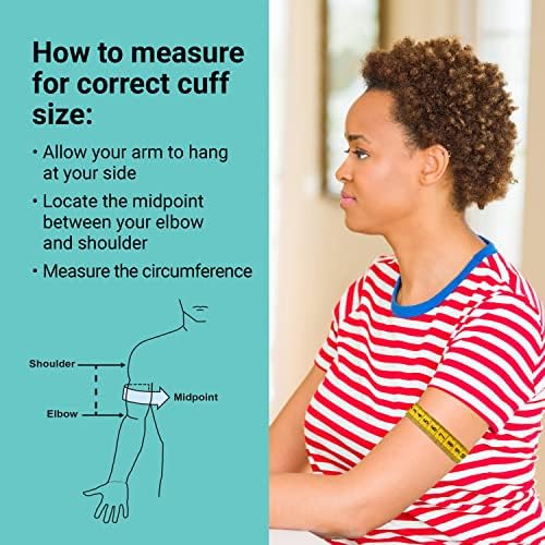 A&D Medical Medium Blood Pressure Cuff Replacement (9.0-14.6"/23-37cm), Latex Free Blood Pressure Cuff, UA-290A ISO-Compliant Connector for Home Use A&D Medical Automatic Blood Pressure Monitors
