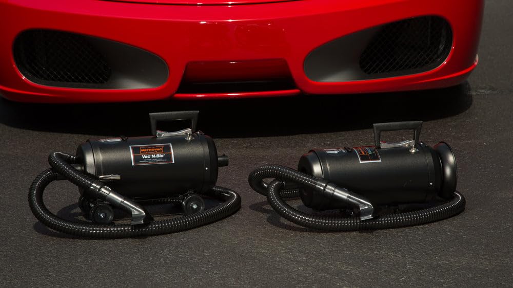METROVAC Vac N Blo VNB4AFBR - 4.0 Peak HP Car Vacuum & Blower, All-Steel Construction, Versatile Automotive Detailing Tool with Attachments, MagicAir Inflator Included
