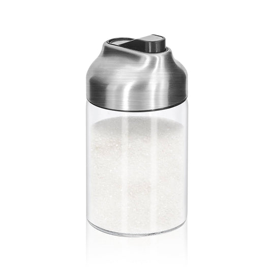 Aelga Glass Sugar Dispenser with Pour Spout, Weighted Pourer, Coffee Bar Accessories for Coffee, Tea and Baking