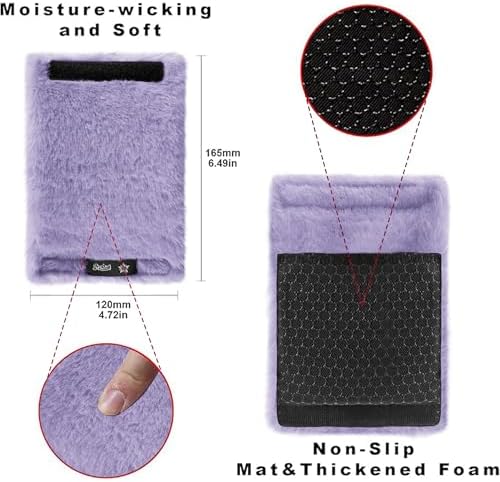 SPRING SEAON Walker Hand Pads Fluffy Walker Handle Cushions Non-Slip Universal Walker Grips Padded Hand Covers Soft Pads for Walkers for Seniors Walker Pads for Handles Folding Rolling Wheelchair, Rollator Handle, Elderly Grippers 2 Pack