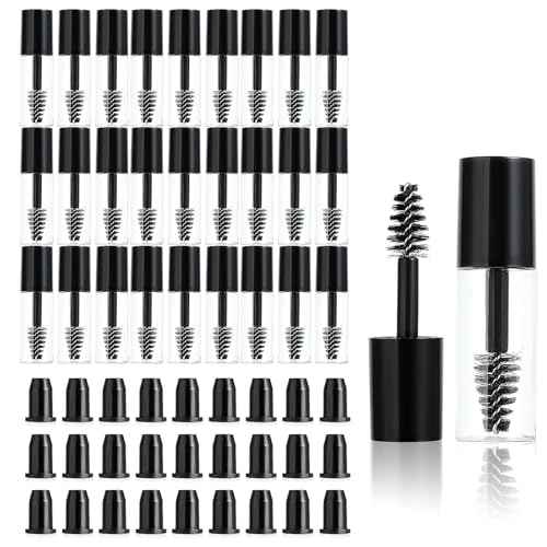 27Pcs Empty Mascara Tube with Eyelash Wand,3ml Mascara Tubes Empty for Castor Oil,Mini Eyelash Cream Container Bottle Eyelash Growth packing Tube,for Home and Travel