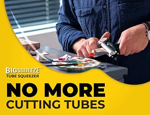 Big Squeeze® Tube Squeezer | Heavy Duty Tube Wringer - Made in USA - Toothpaste, Paint, Cosmetics, Sunscreen, Hair Dye, Adhesives, Metal Tubes. Comfortable Ergonomic Dispenser Tool (Black)