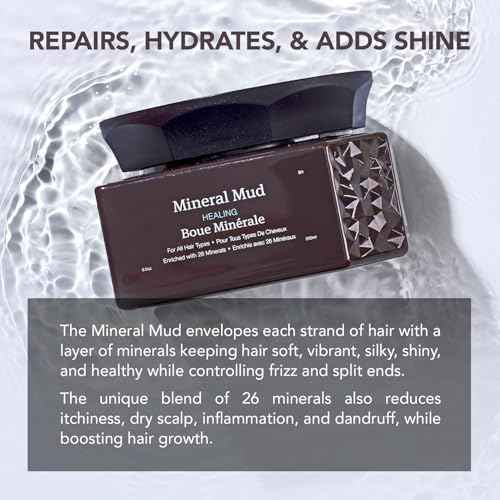 Saphira Mineral Mud Hair Mask, Deep Healing Hair Treatment for Dry, Damaged, Bleached, Color-Treated Hair and Scalp, Sulfate-Free, Paraben-Free, Repairs, Hydrates and Adds Shine, 8.5 Ounce