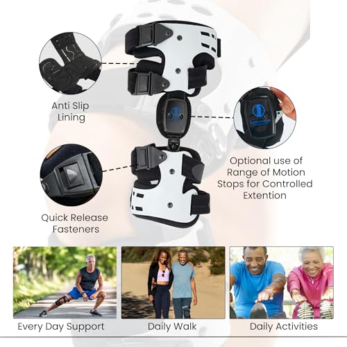 Comfyorthopedic OA Unloader Knee Brace For Medial Knee Pain, Arthritis Support, Osteoarthritis, Bone on Bone Inside Cartilage Joint Side Stabilizer L1851 L1843, Adjustable Plus Size Fits Up to 32in Thigh Circumference