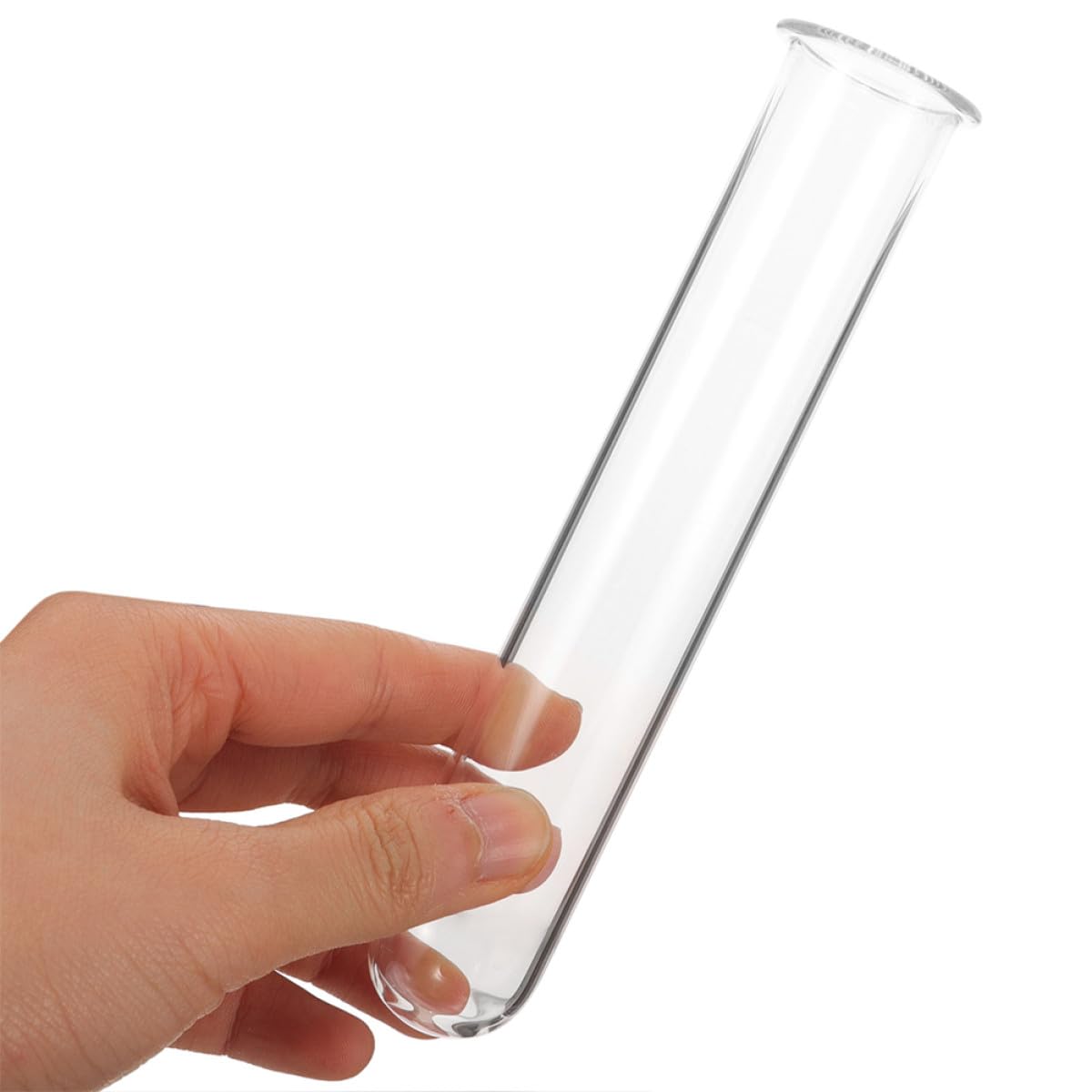 BUTIFULSIC 4pcs Glass Test Tube Hydroponic Vases for Plant Propagation, Small Glass Containers for Desk Terrarium and Flower Display, 2.5x3x18cm