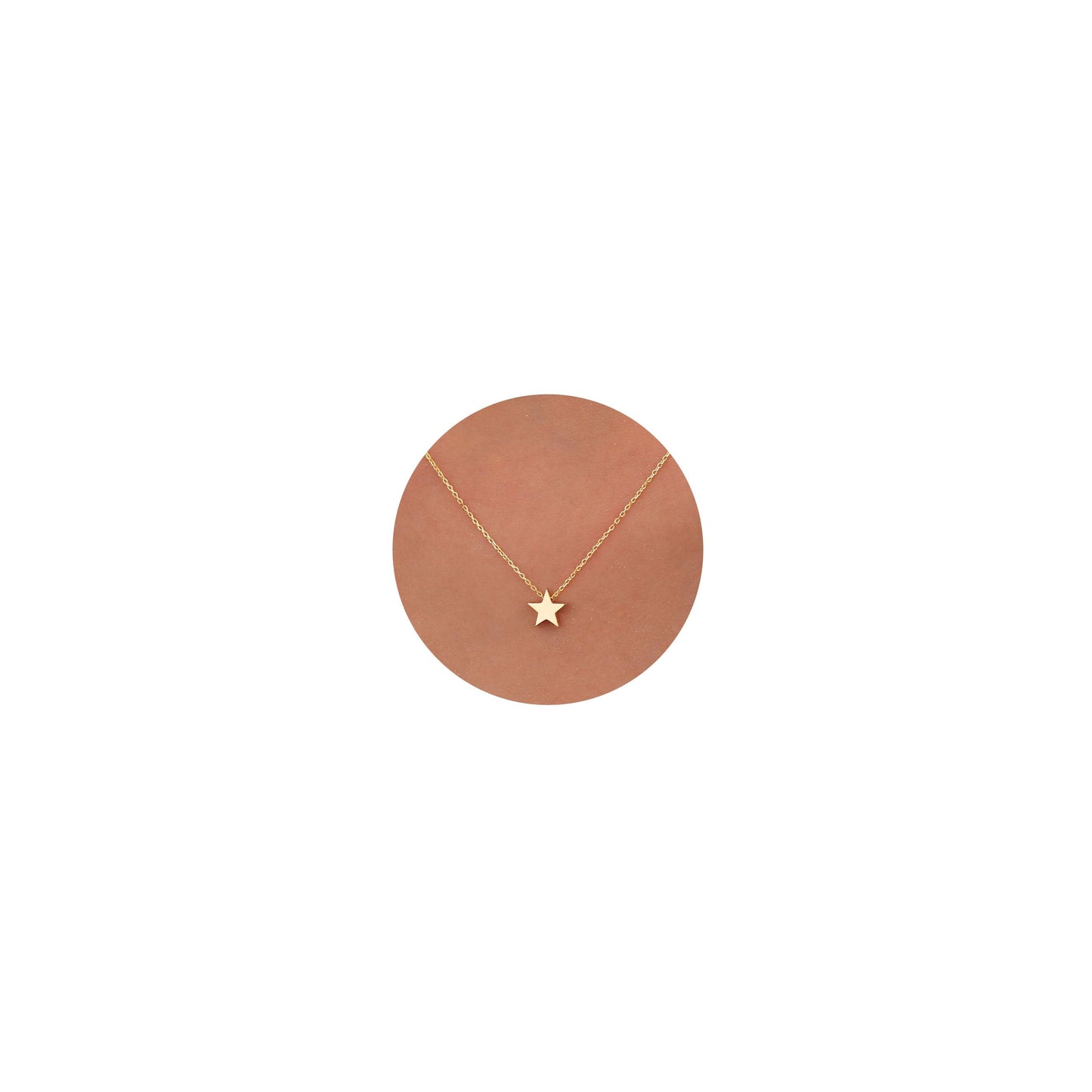 VRIUA Gold Necklace for Women,Dainty Star Necklace 14k Gold Plated Simple Star Pendant Necklace Jewelry Everyday for Women