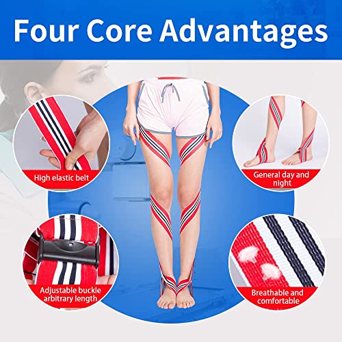 GHORTHOUD O/X Legs Correction Belt Legs Posture Corrector Band Unisex O/X Legs Bandage Lightweight Pediatric Straighten Belt for Men Women and Children（Large）