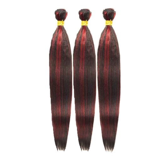 Habiliana Bundles Human Hair 24 26 28 Inch Straight Burgundy T1B/99J Human Hair Bundles 11A Unprocessed Brazilian Virgin Quick Weave Hair Extensions for Black Women
