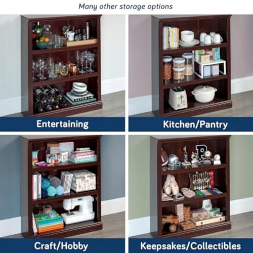 Sauder Miscellaneous Storage 3-Shelf Bookcase/ Book shelf, Select Cherry finish
