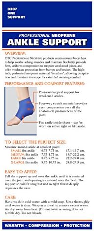 OTC Ankle Support, Slip-on Style, Neoprene, Large (Pack of 3)