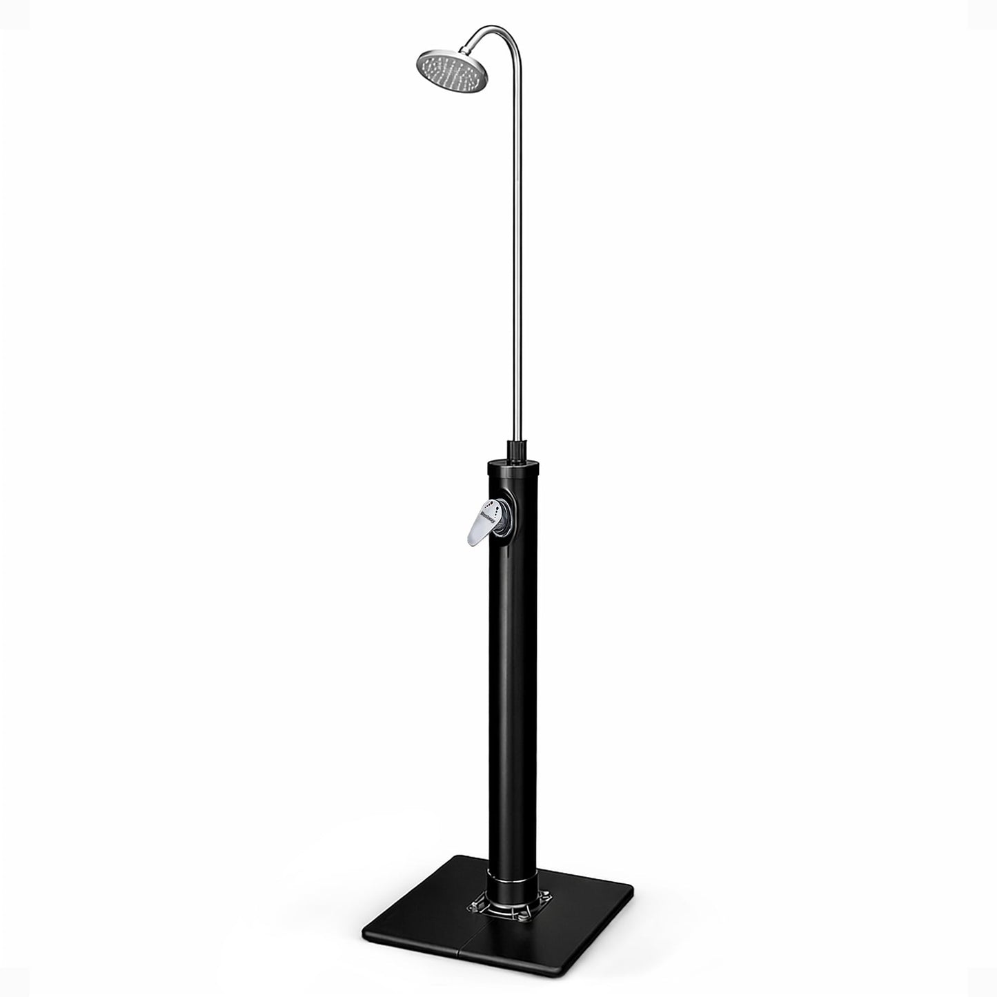 Bestway SolarFlow 2.1 Gal Water Capacity Outdoor Solar Heat Shower with Fixed Oversized Shower Head, Easy Turn Off Control, and Quick Connector, Black
