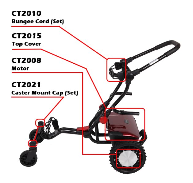 CaddyTrek R2 Electric Golf Follow Cart (Black)