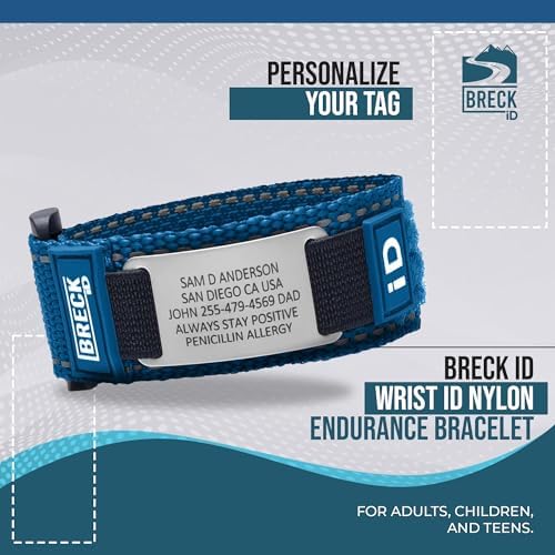 Personalized Medical ID Bracelet for Men & Women – Custom Engraving for Emergency Identification – Nylon Wristband with Medical Information – Ideal for Sport, Travel & Outdoor Activities