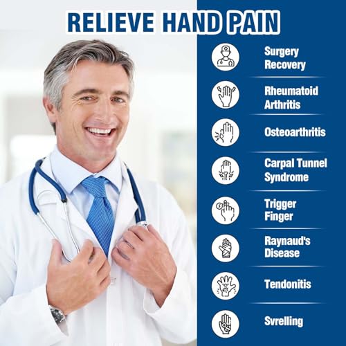 2 Pairs Pack Compression Gloves for Women Men, Copper Arthritis Gloves for Hand Pain Relief, Carpal Tunnel Wrist Support, Rheumatoid, Joint Swelling,Fingerless for Computer Typing(Large/X-Large)