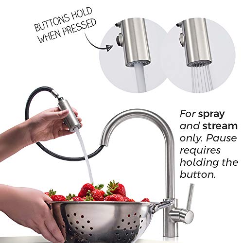 Pfister Stellen Kitchen Faucet with Pull Down Sprayer, Single Handle, High Arc, Polished Chrome Finish, LG529SAC