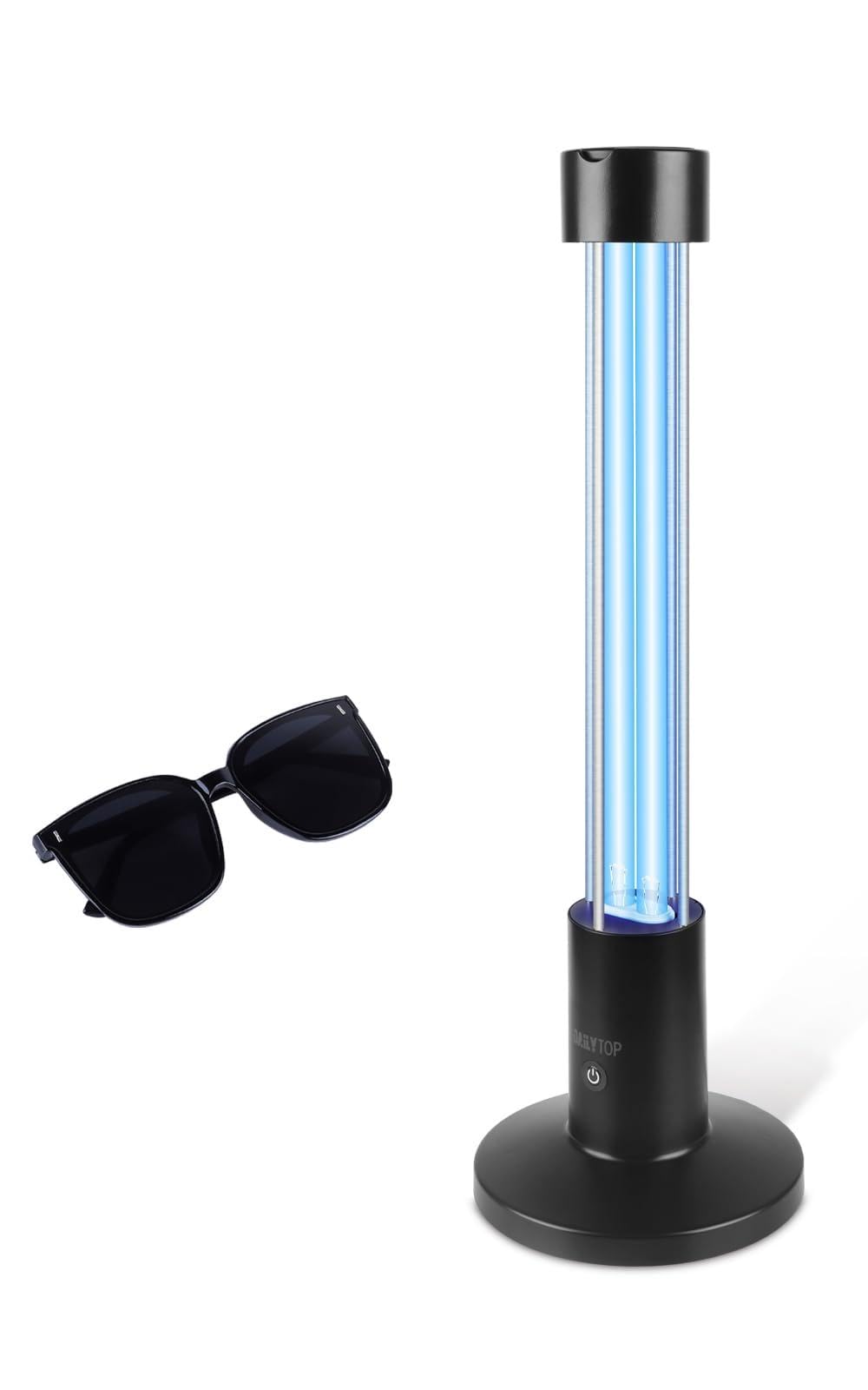 60W UV Light Sanitizer,Ozone-Free Home Disinfection Device for Haloclean UV,254nm UVC Lamp Odor Eliminator for Whole Room,Ultraviolet Light with 3-Speed Timing and Remote