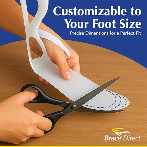 Brace Direct Semi-Rigid Leaf Spring AFO for Foot Drop - Lightweight Posterior Ankle-Foot Orthosis - Trimmable Fit (Men’s Left)