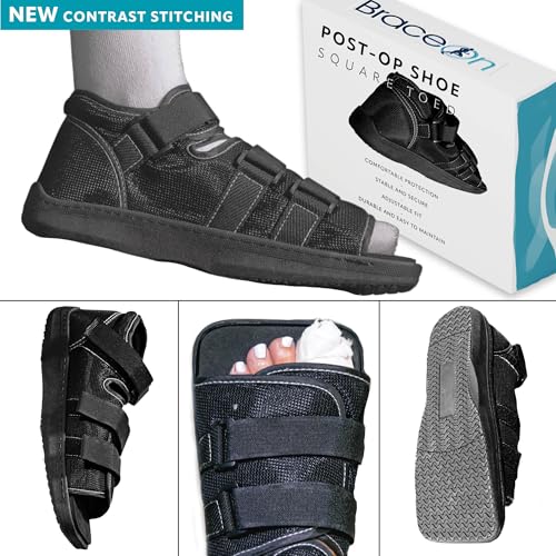 Brace On Post Op Shoe - Orthopedic Shoes for Women Walking Boot, Plantar Fasciitis Brace, Medical Boot for Injury, Open Toe for Toe injury (Women Small, Shoe Size Up to Size 6)