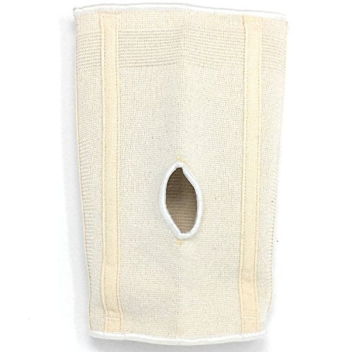 Champion Knee Brace Flexible Stays Knit Elastic, White, Small