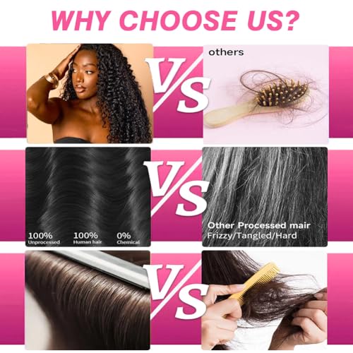 Burmese Curly 3 Bundles Human Hair £¨14 16 18£© 100% Unprocessed Virgin Hair Bundles Deals 14A Raw Water Curly Human Hair with Spriral End 3c4a Quick Weave for Black Women Natural Black