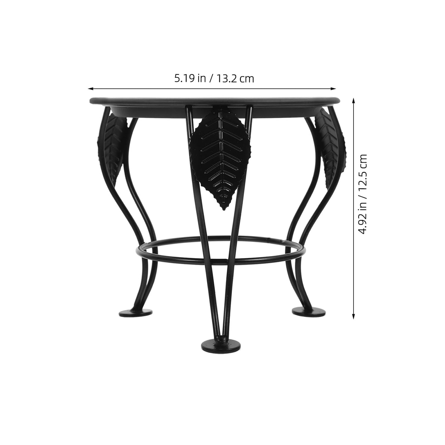 Beavorty 2pcs Metal Plant Stand Flowerpot Holder Indoor Outdoor Iron Decorative Ball Base for Garden Patio Front Door Plant Display