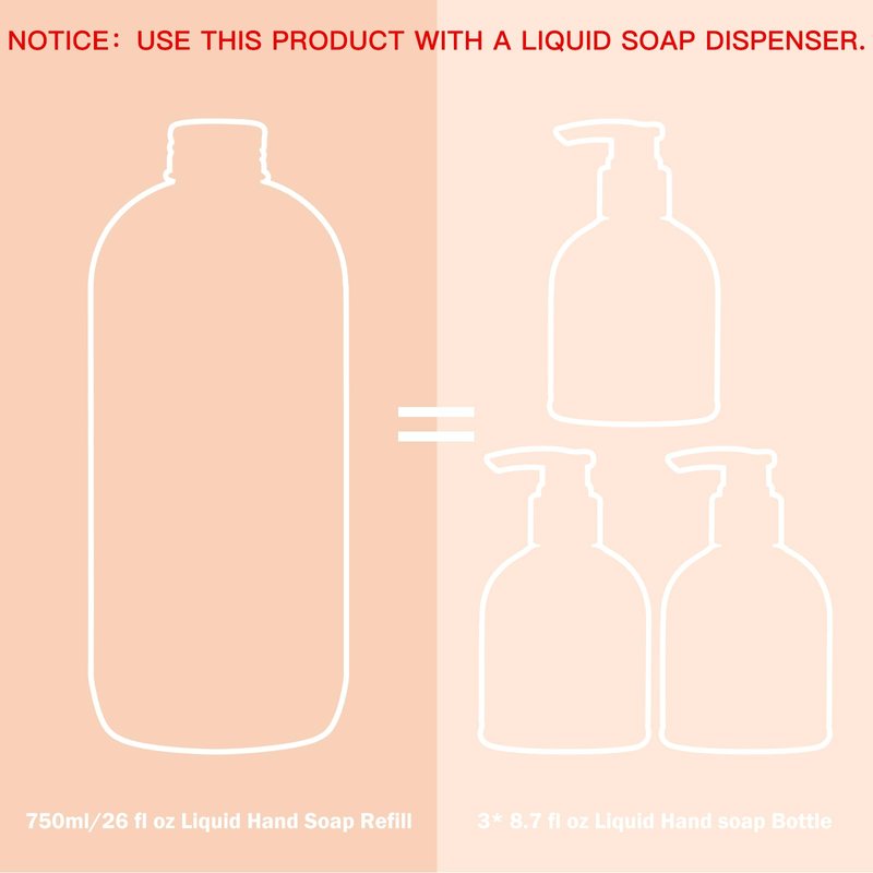 ROMIIE ZOI Liquid Hand Soap Refills, Lemon, Gentle & Moisturizing Formula, 750 ML/ 26 FL OZ
