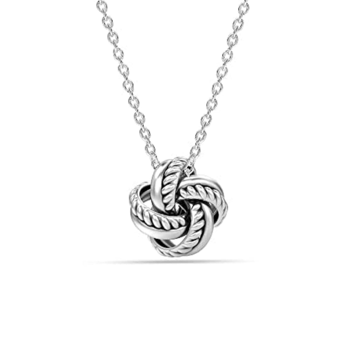 LeCalla 925 Sterling Silver Love Knot Pendant Necklace | Italian Love-Knot Necklace | Knot Necklace for Women