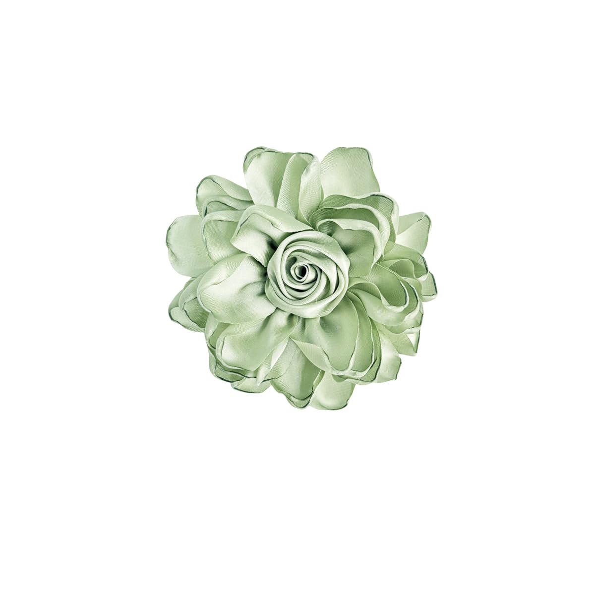 Elegant Large Cloth Flower Brooches Big Camellia Flower Pin for Women Dainty Cloth Fabric Rose Brooches Dress Skirt Scarf Hat Pins Clothing Decoration Accessories (Light green A)