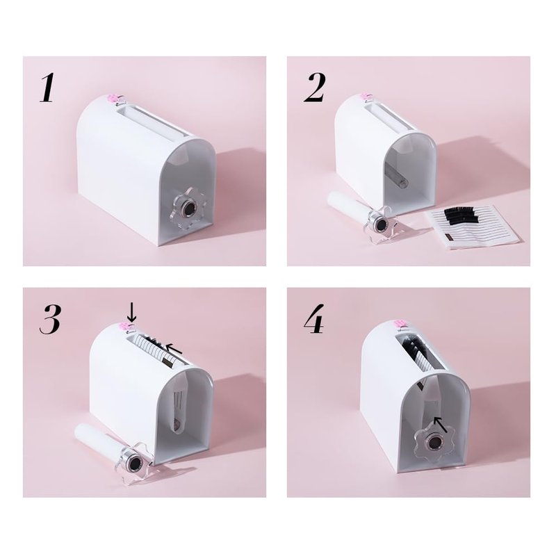 ANNAFRIS Eyelash Flowering Machine Lash Fan Maker Eyelash Separator Root Splitter Lash Fanning Machine(White)