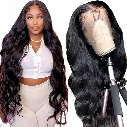 28 Inch 13x4 Lace Front Wigs Human Hair Body Wave Lace Front Wigs Human Hair Pre Plucked 13x4 Hd Lace Frontal Wigs Hd Lace Front Wigs for Black Women 180% Density