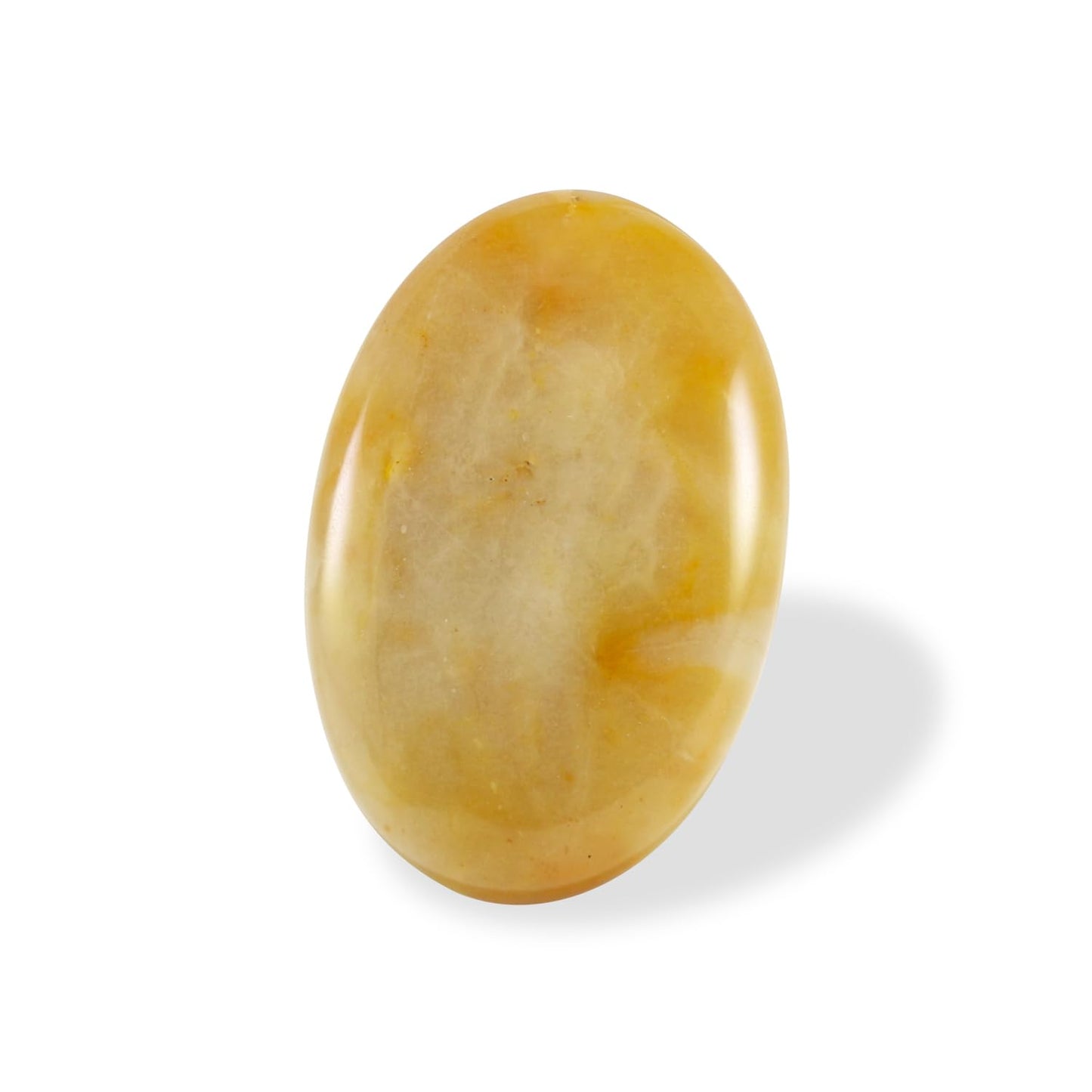 Nvzi Citrine Crystal Palm Stone, Worry Stones, Crystals and Healing Stones, Polished Rocks, Natural Gemstones, Chakra Stones for Healing Crystals Daily Use
