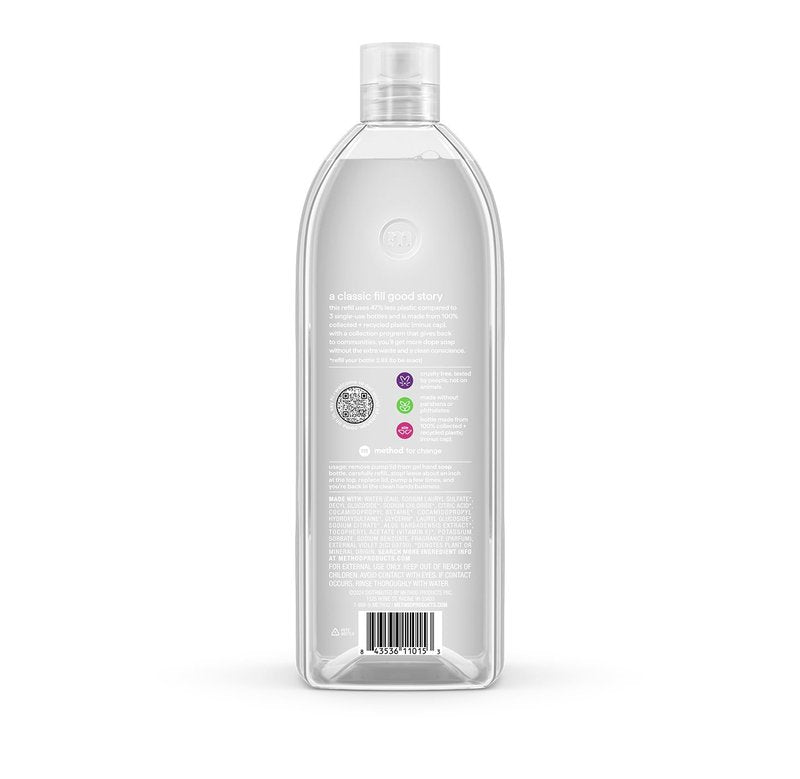 Method Gel Hand Soap, Refill, Sweet Water, 34 oz (Packaging May Vary) (Pack of 2)