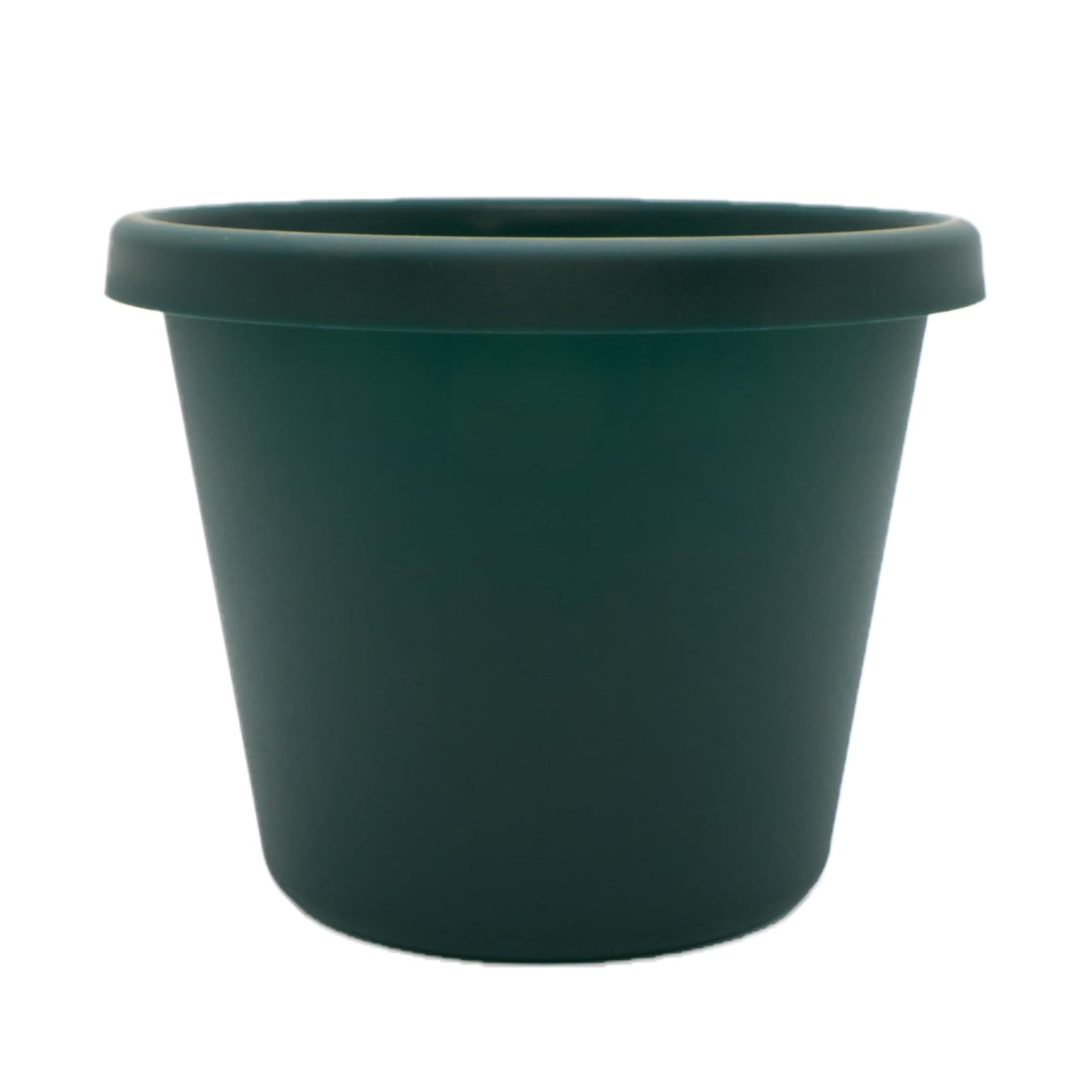 The HC Companies Prima Round Plastic Plant Pot w/Rolled Rim - Lightweight & UV Resistant Flower Pot for Herbs & More - Outdoor & Indoor Plant Pots w/Drainage (6 inch, Evergreen, Pack of 1)