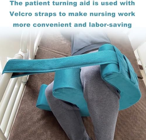 Sexysamba Bedridden Patient Turning Device with Fixing Strap Elderly Assistance Products Bed Rest Leg Pillow Patient Lift Aid Flannel Multifunctional Anti-Decubitus Nursing Products, Blue