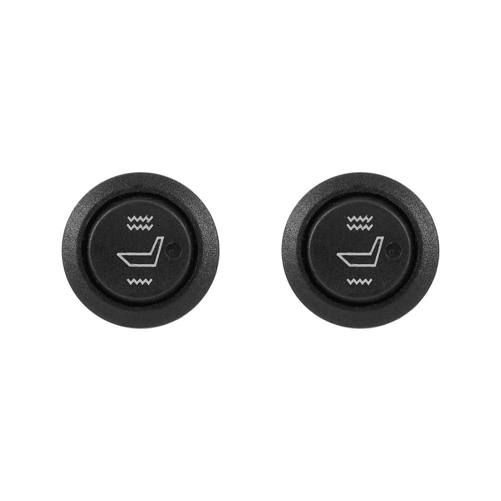 Universal 3 Pin Car Seat Heater Switch, 2X Round Heated Hi Low Off Control 12V 20A