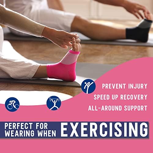 Compression Socks for Women & Men Open Toe (3 Pairs), Ankle Brace Compression Sleeve with Neuropathy, Foot Compression sleeve for Swelling, Pain & Plantar Fasciitis Relief (Multi, S)